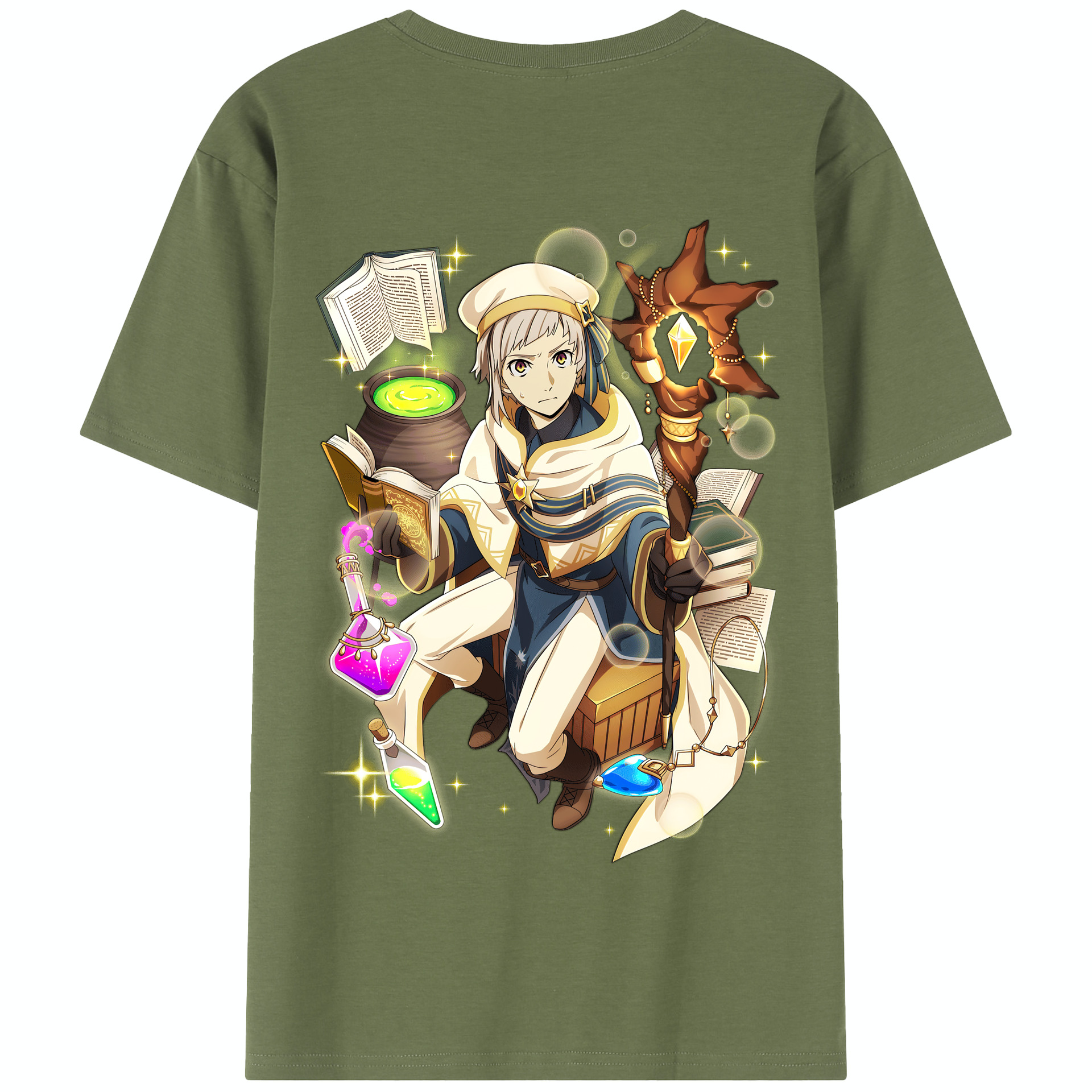 （画像用） 文豪ストレイドッグス Bungo Stray Dogs 綿100％半袖Tシャツ（背面プリント）